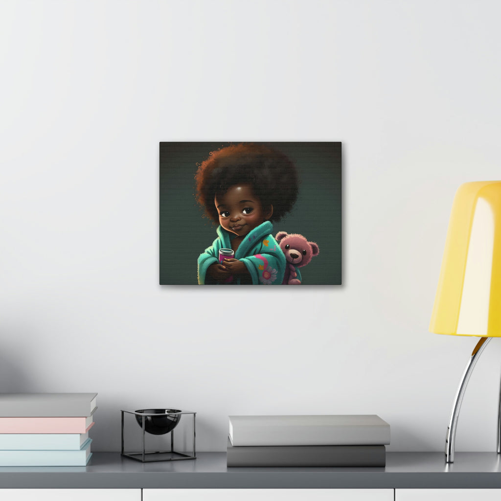 Cute Afro Girls Canvas, Canvas for Home Decor, Wall Decoration, Girl Canvas