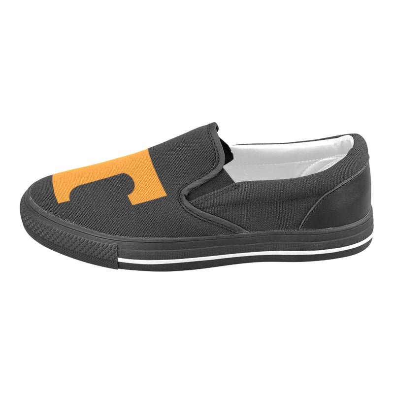 Tennessee Print 2_black Men's Unusual Slip-on Canvas Shoes (Model 019)