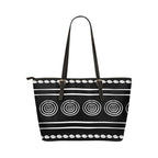 African Print Leather Tote Bag, Purse