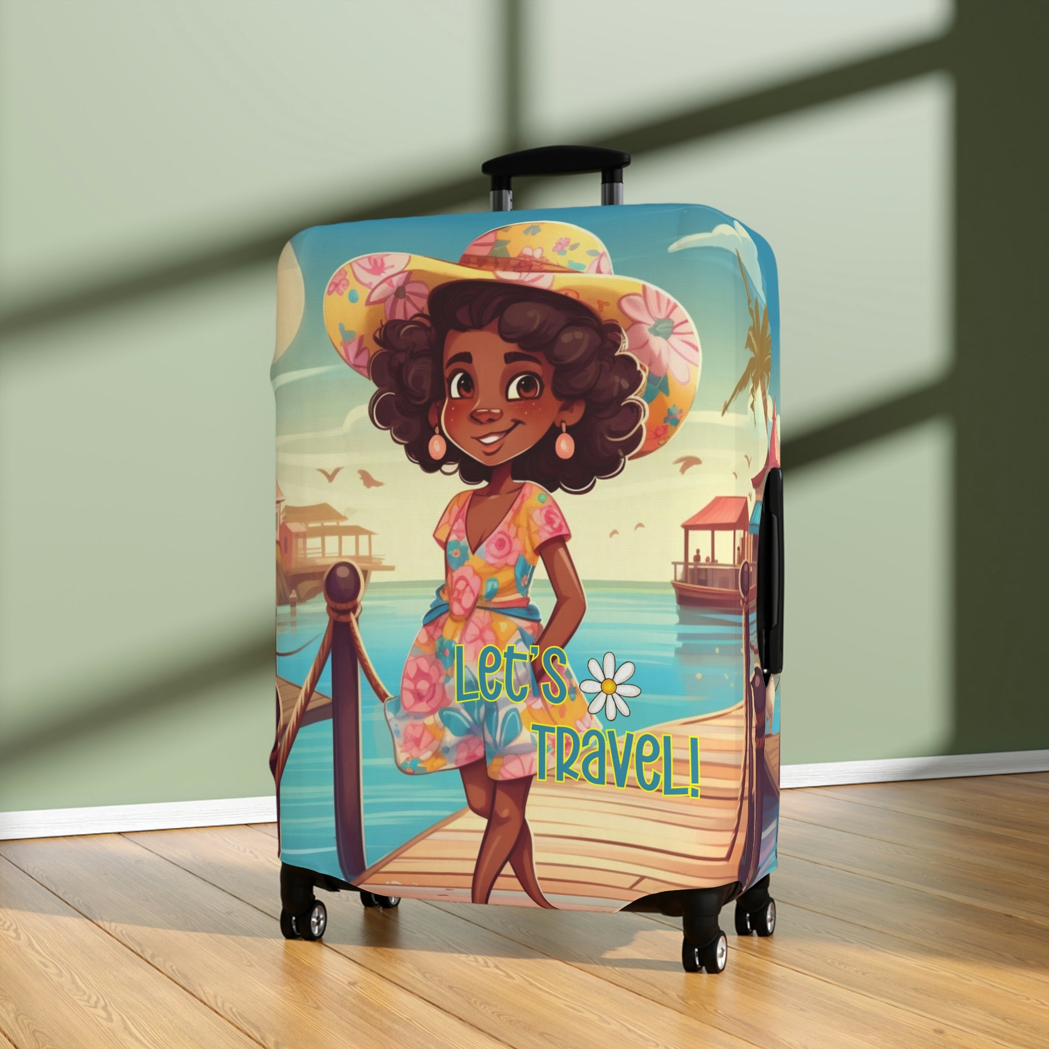 Luggage Cover, Luggage Protector, Suitcase Protector Travel Suitcase Cover, Boardwalk