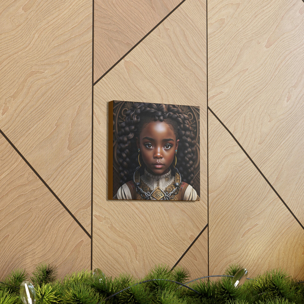 Afro Girl Canvas, African Canvas, Canvas for Home Decor, Wall Decoration, Housewarming Gift, Girl Canvas