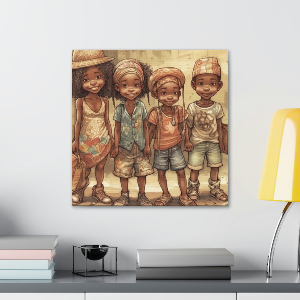 African Canvas, Canvas for Home Decor, Wall Decoration, Housewarming Gift,