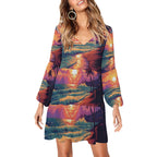V-Neck Dress Loose Fit Dress