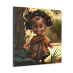 Cute Afro Girls Canvas, Canvas for Home Decor, Wall Decoration, Girl Canvas