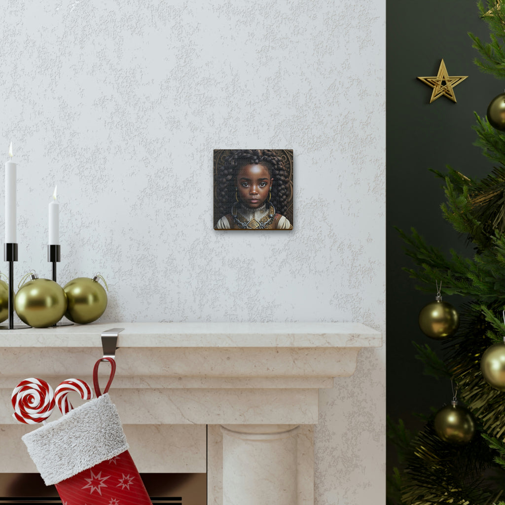 Afro Girl Canvas, African Canvas, Canvas for Home Decor, Wall Decoration, Housewarming Gift, Girl Canvas