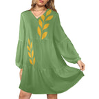 V-Neck Dress Loose Fit Dress