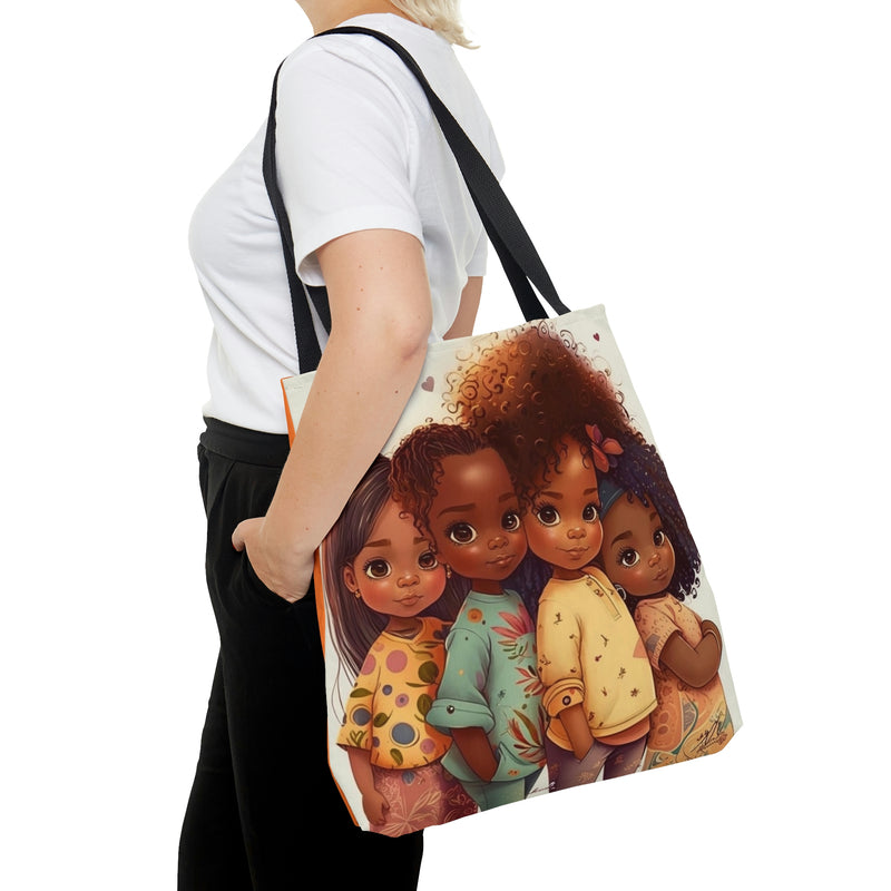 Tote Bag, Spring Tote, Afro Girls Tote