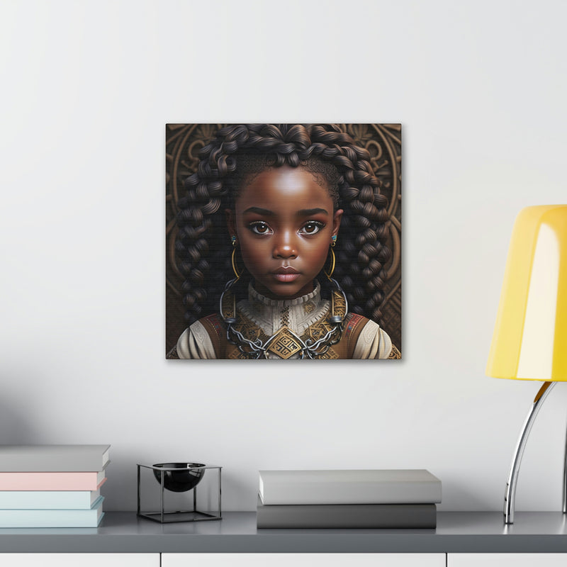 Afro Girl Canvas, African Canvas, Canvas for Home Decor, Wall Decoration, Housewarming Gift, Girl Canvas