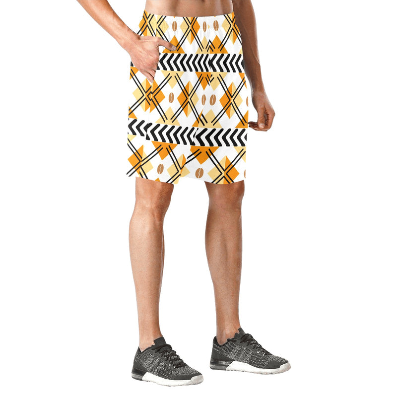 Men's All Over Print Elastic Beach Shorts