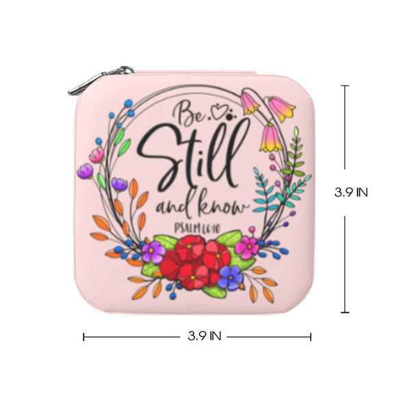 Be Still and Know Custom Printed Travel Jewelry Box