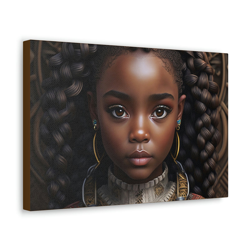 Afro Girl Canvas, African Canvas, Canvas for Home Decor, Wall Decoration, Housewarming Gift, Girl Canvas