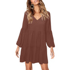 Boho Tie Dye Brown Dress