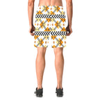 Men's All Over Print Elastic Beach Shorts