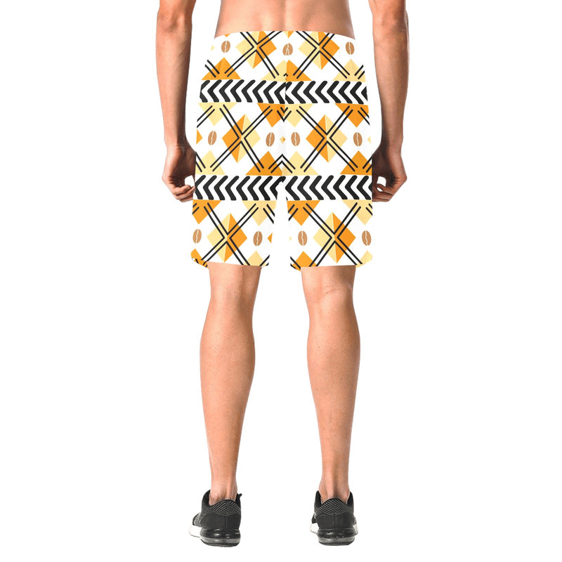 Men's All Over Print Elastic Beach Shorts