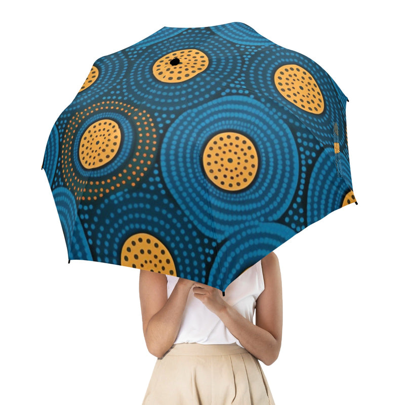 Shwe Shwe Design African Print Semi-Automatic Foldable Umbrella