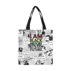 I Am Black History All Over Print Canvas Tote Bag/Small