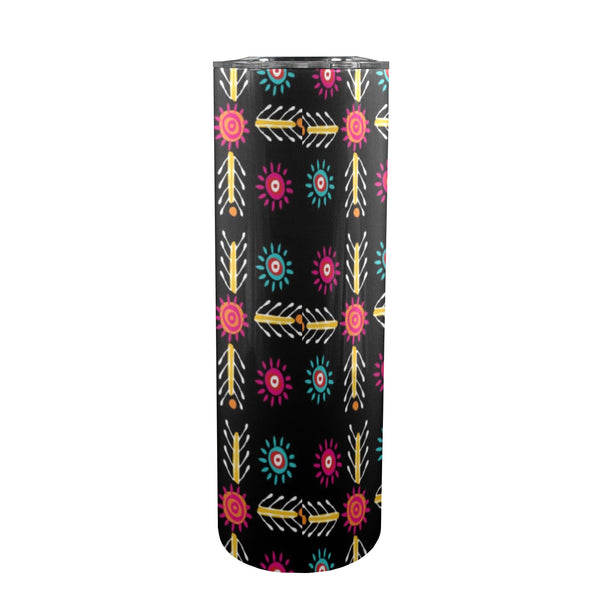 Aztec Design 20oz Tall Skinny Tumbler with Lid and Straw
