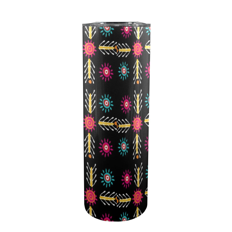 Aztec Design 20oz Tall Skinny Tumbler with Lid and Straw