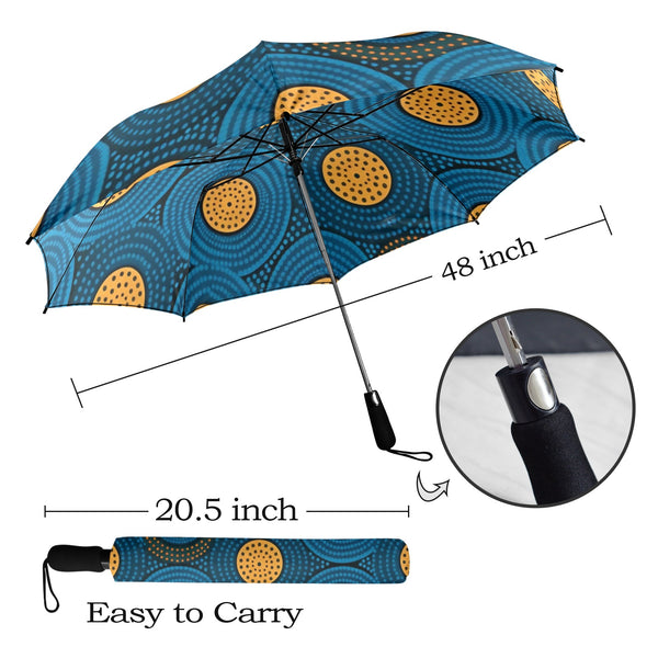 Shwe Shwe Design African Print Semi-Automatic Foldable Umbrella