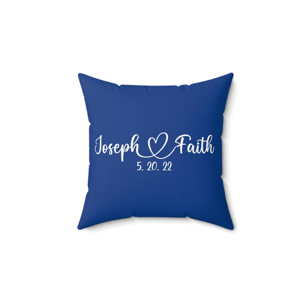 Photo Pillow, Wedding Pillow, Picture Pillow, Spun Polyester Square Pillow