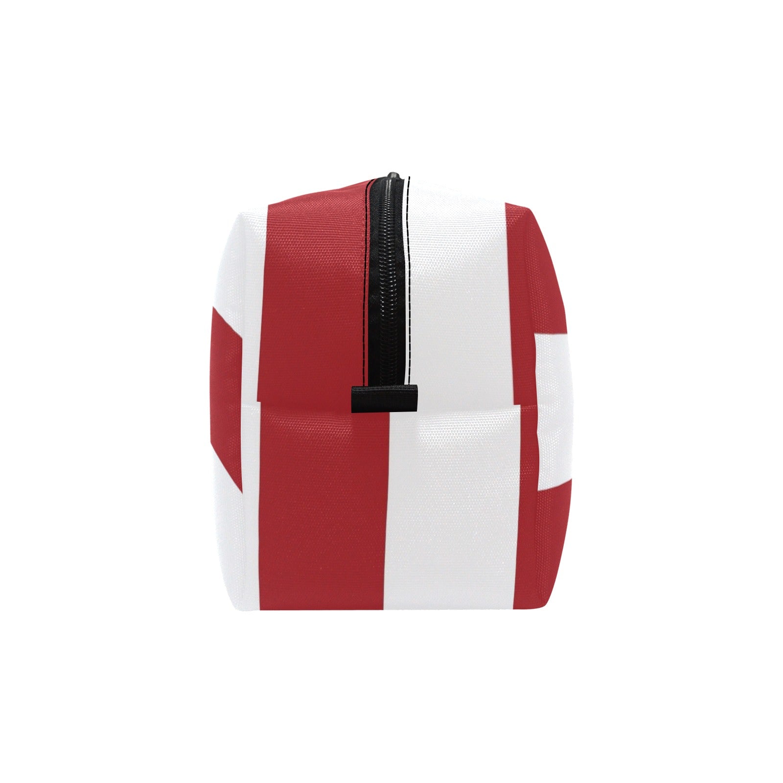 Red and White Striped Wash Bag