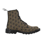 Bogolan Black Print Martin Boots for Women (Black)