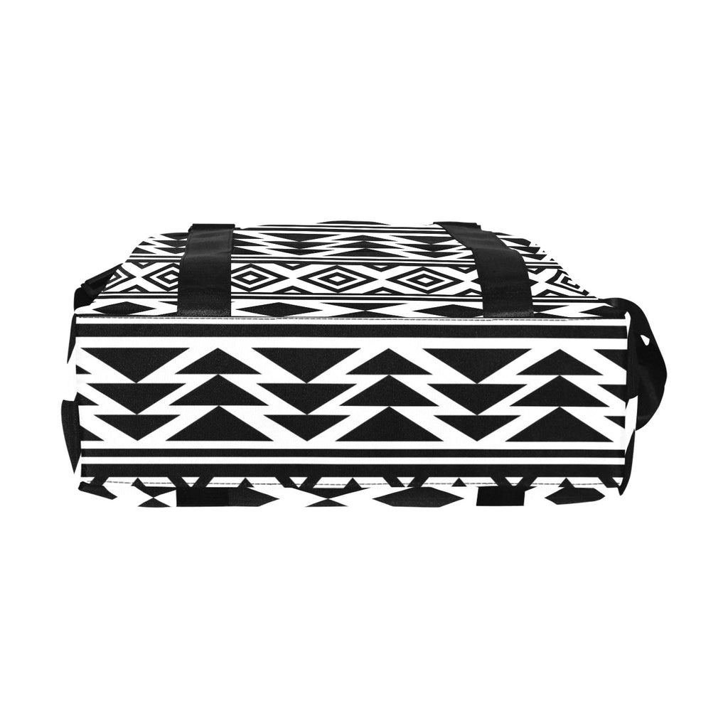 Black and White African Print Large Capacity Duffle Bag