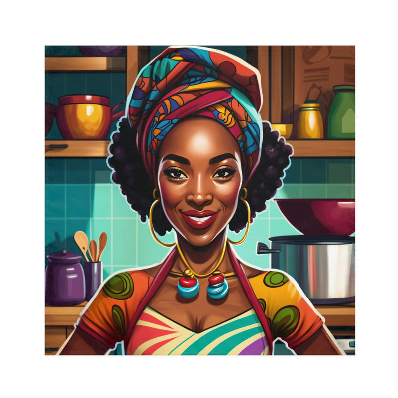Napkins, colorful napkins, African American Woman