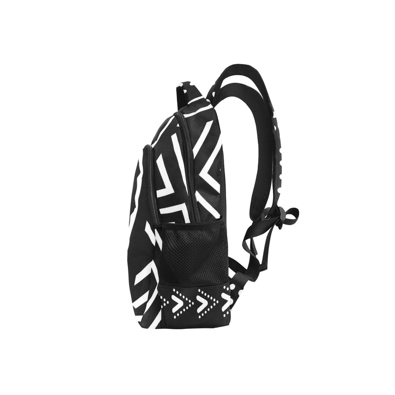 Black African Textile Print Multifunctional Backpack