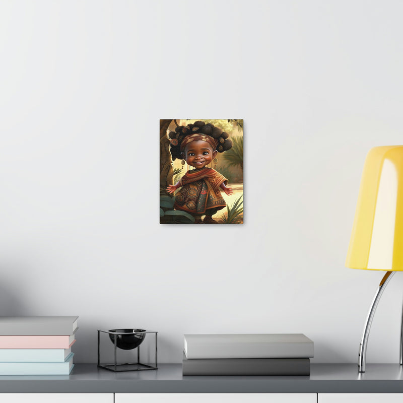 Cute Afro Girls Canvas, Canvas for Home Decor, Wall Decoration, Girl Canvas