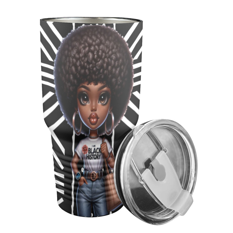 Black History 30oz Insulated Stainless Steel Mobile Tumbler