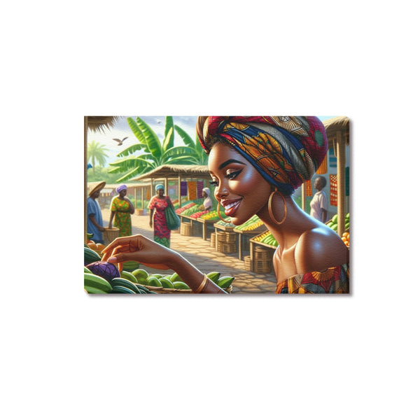 African Marketplace Canvas