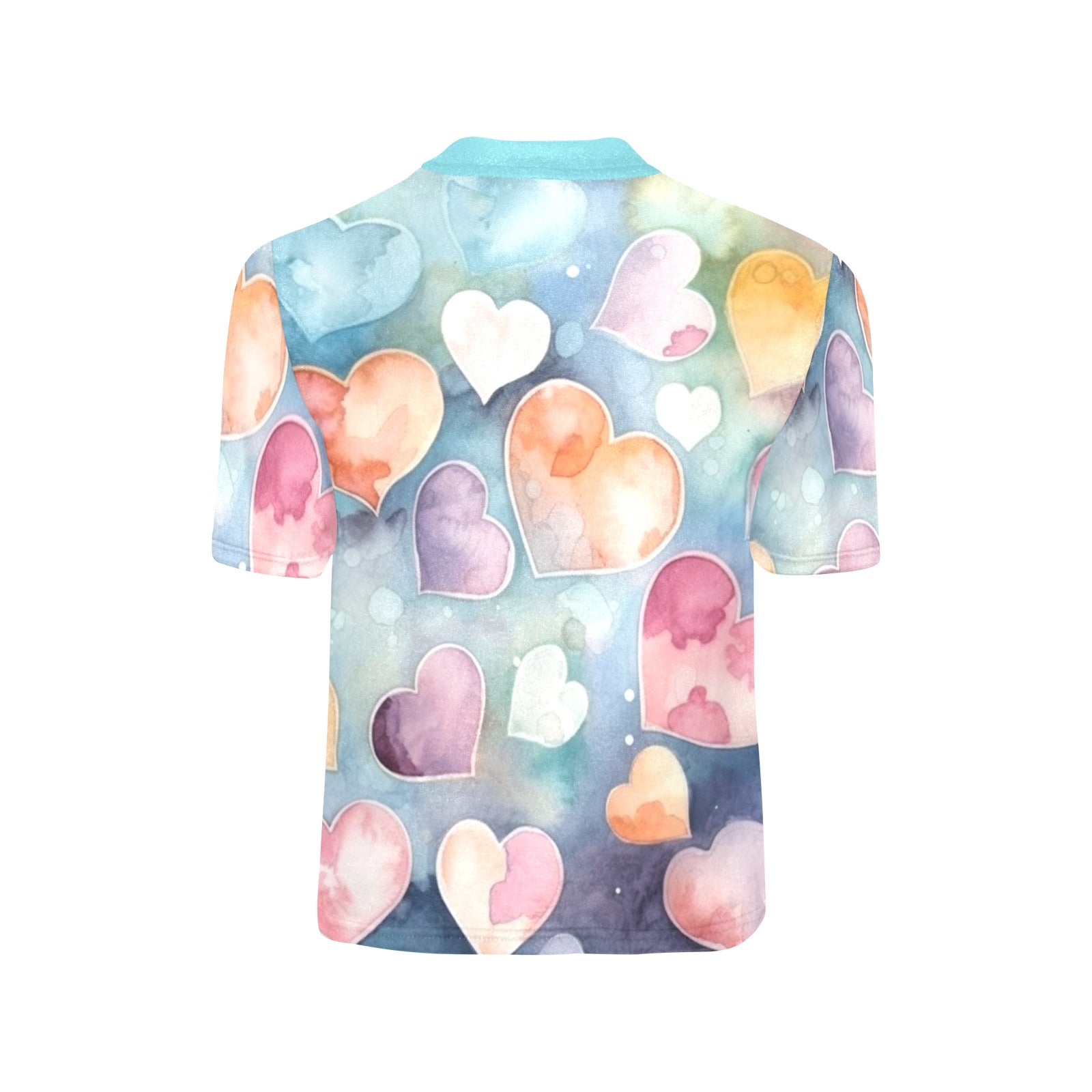 Little Girl's Crew Neck T-Shirt, Hearts