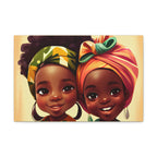 Cute Afro Girls Canvas, African Canvas, Canvas for Home Decor, Wall Decoration, Housewarming Gift, Girls Canvas