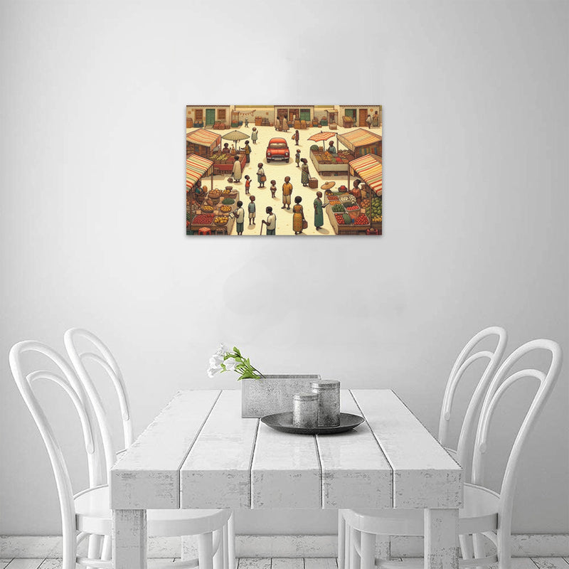 Market Upgraded Canvas Print 18"x12"