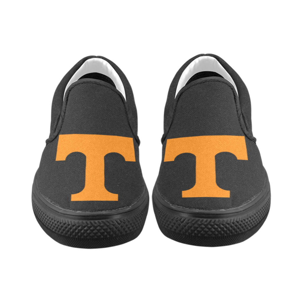 Tennessee Print 2_black Men's Unusual Slip-on Canvas Shoes (Model 019)