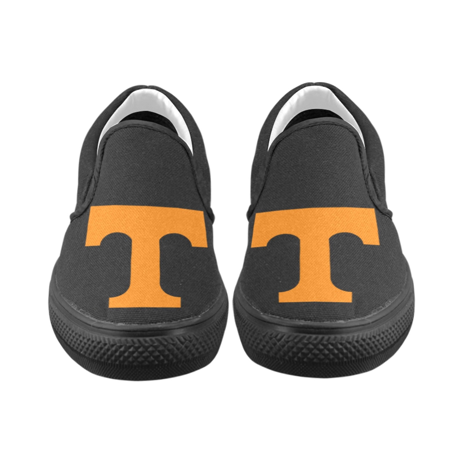 Tennessee Print 2_black Men's Unusual Slip-on Canvas Shoes (Model 019)