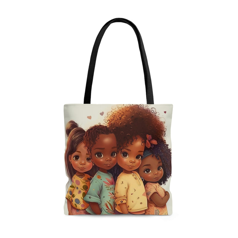 Tote Bag, Spring Tote, Afro Girls Tote