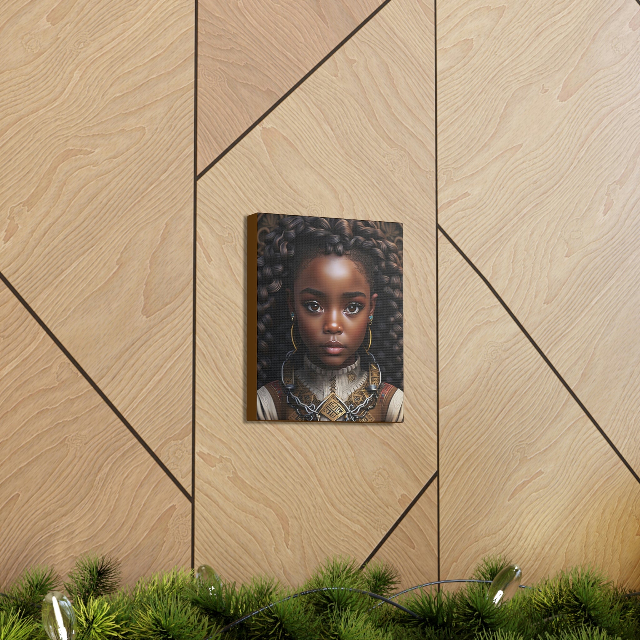 Afro Girl Canvas, African Canvas, Canvas for Home Decor, Wall Decoration, Housewarming Gift, Girl Canvas