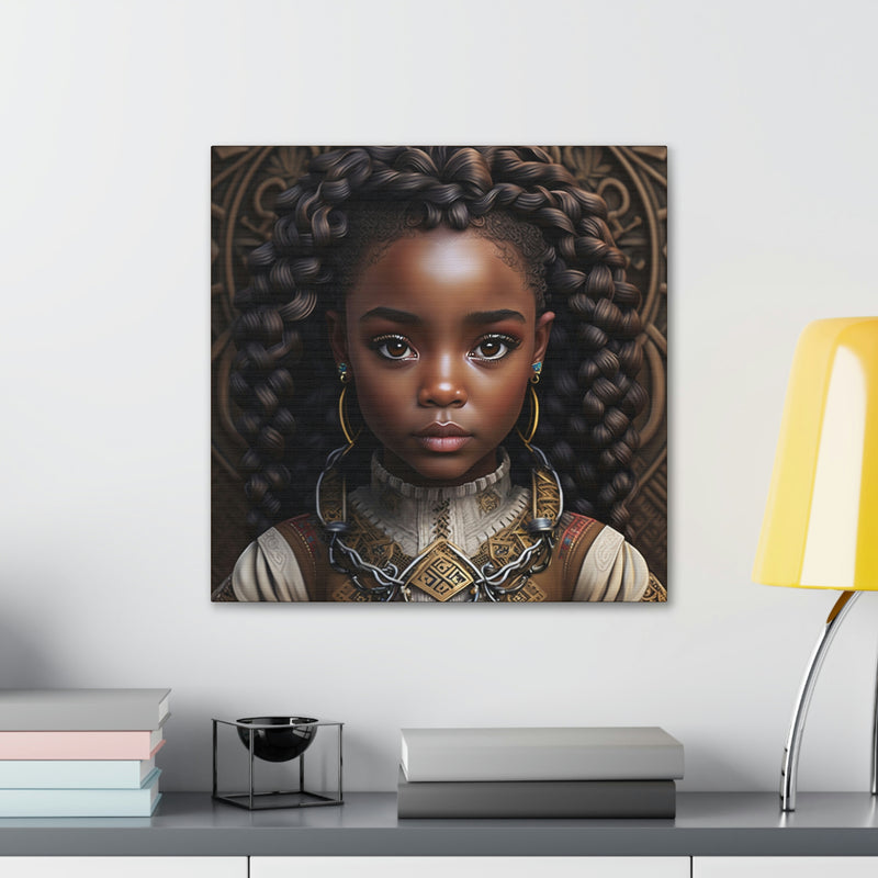 Afro Girl Canvas, African Canvas, Canvas for Home Decor, Wall Decoration, Housewarming Gift, Girl Canvas
