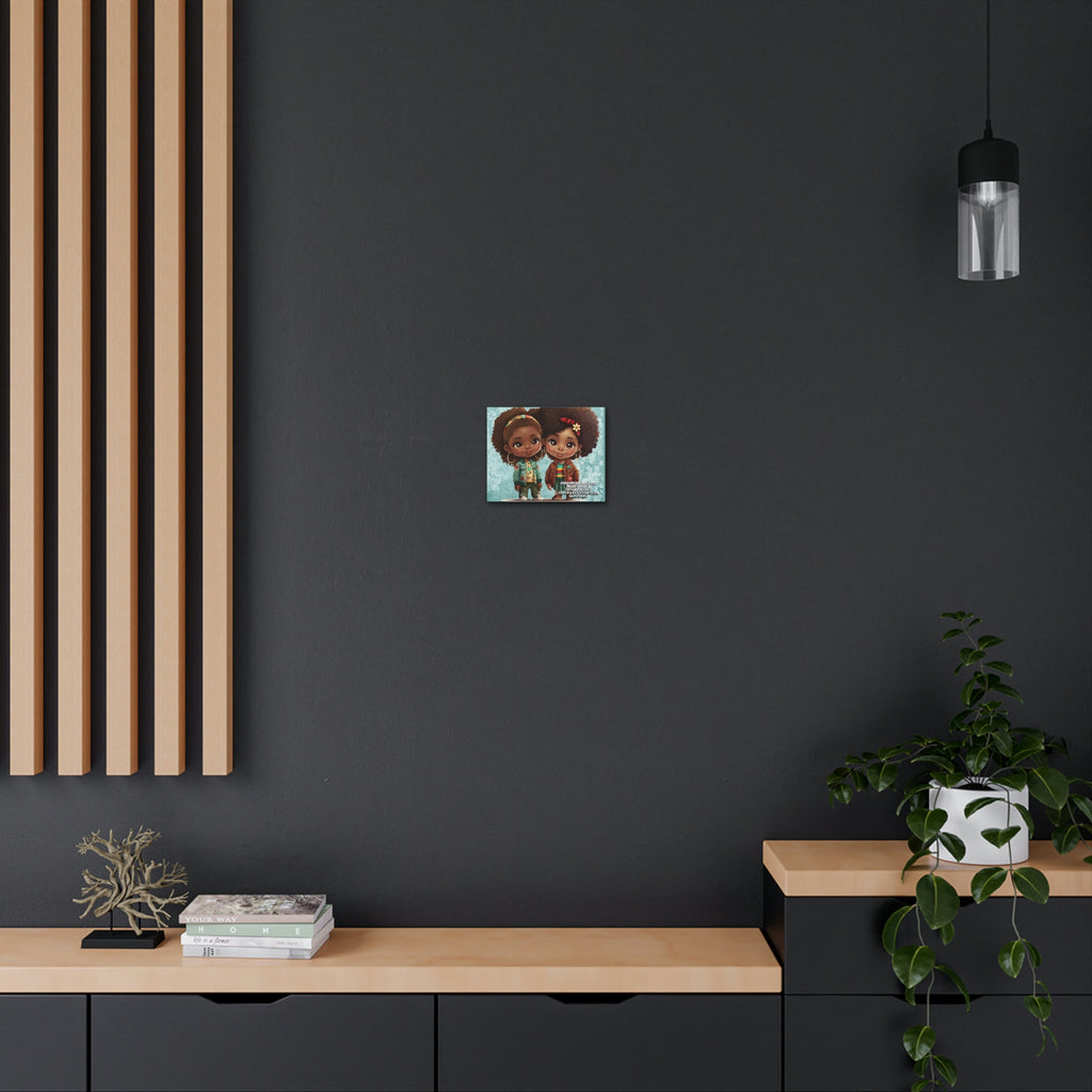 Canvas Gallery Wrap, Friends, Christian, There is a Friend, African American Girls, Picture Frame