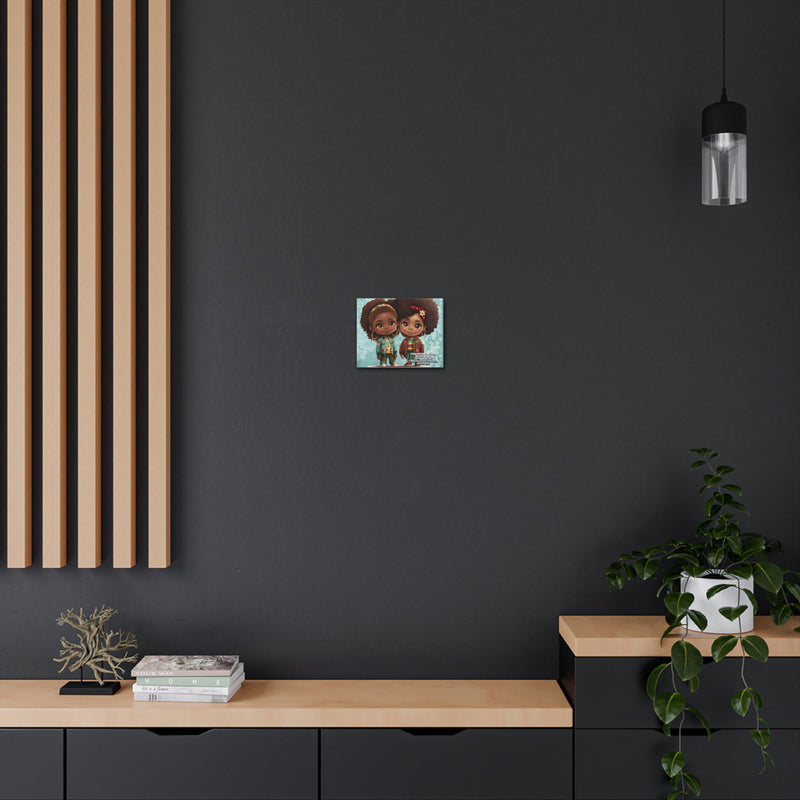 Canvas Gallery Wrap, Friends, Christian, There is a Friend, African American Girls, Picture Frame
