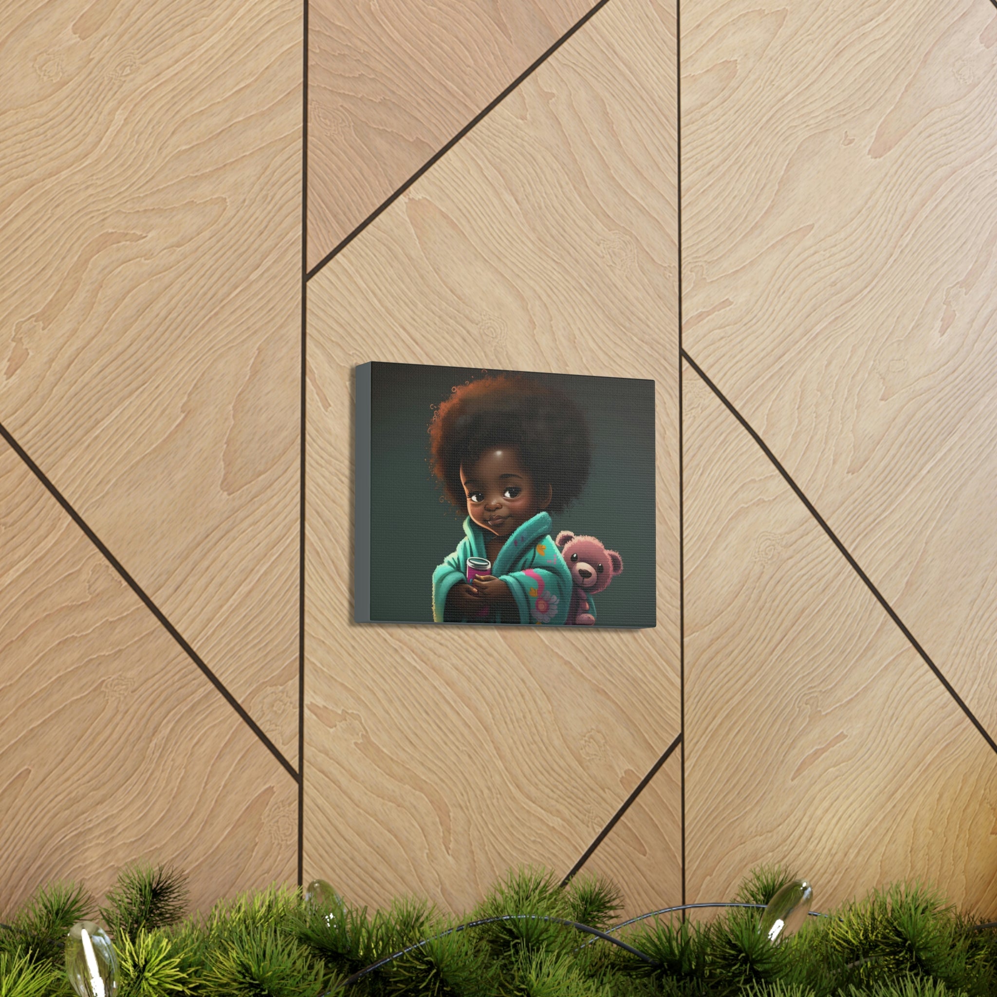 Cute Afro Girls Canvas, Canvas for Home Decor, Wall Decoration, Girl Canvas