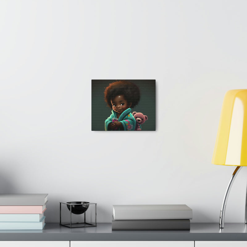 Cute Afro Girls Canvas, Canvas for Home Decor, Wall Decoration, Girl Canvas