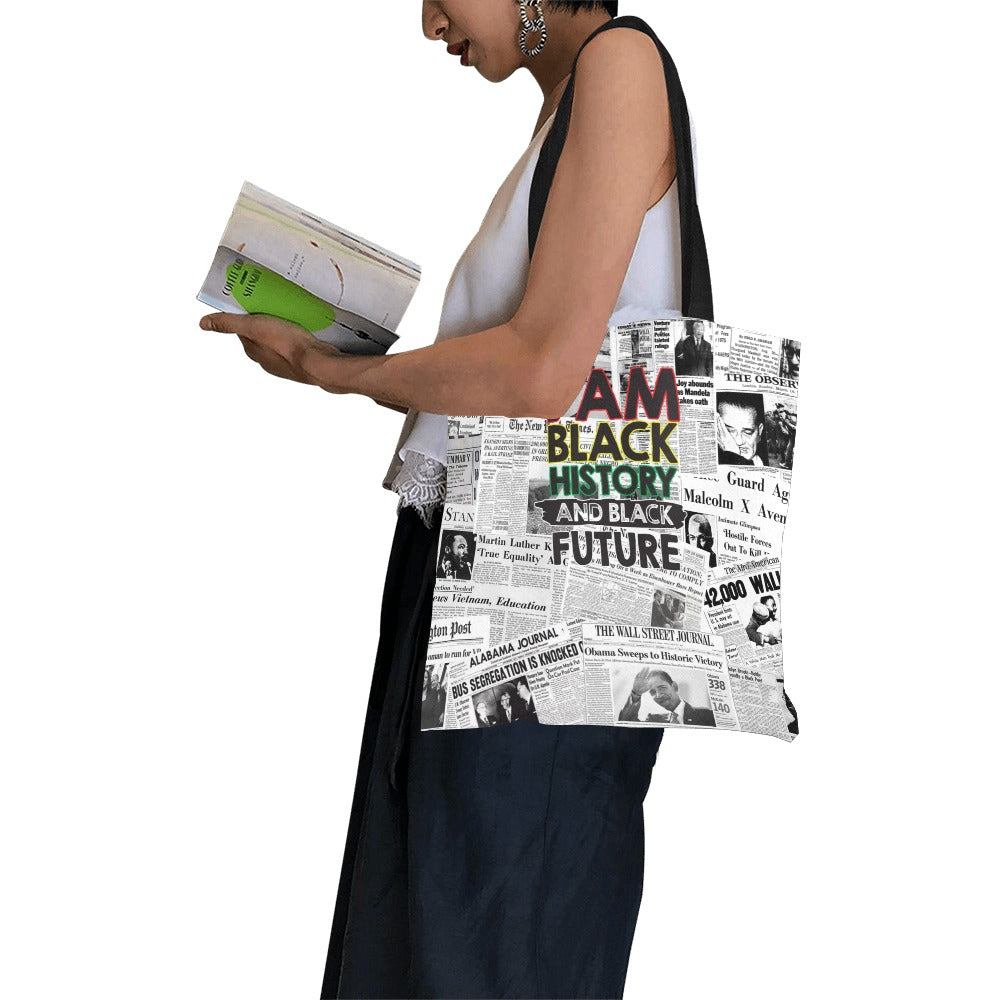I Am Black History All Over Print Canvas Tote Bag/Small