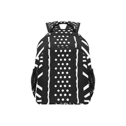 Black African Textile Print Multifunctional Backpack