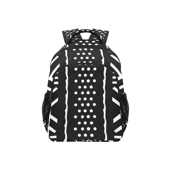 Black African Textile Print Multifunctional Backpack