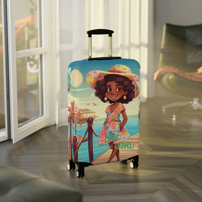 Luggage Cover, Luggage Protector, Suitcase Protector Travel Suitcase Cover, Boardwalk