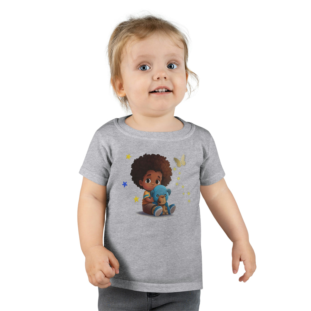 Toddler T-shirt, Boy with Bear, Kid's T-shirt, T-shirt