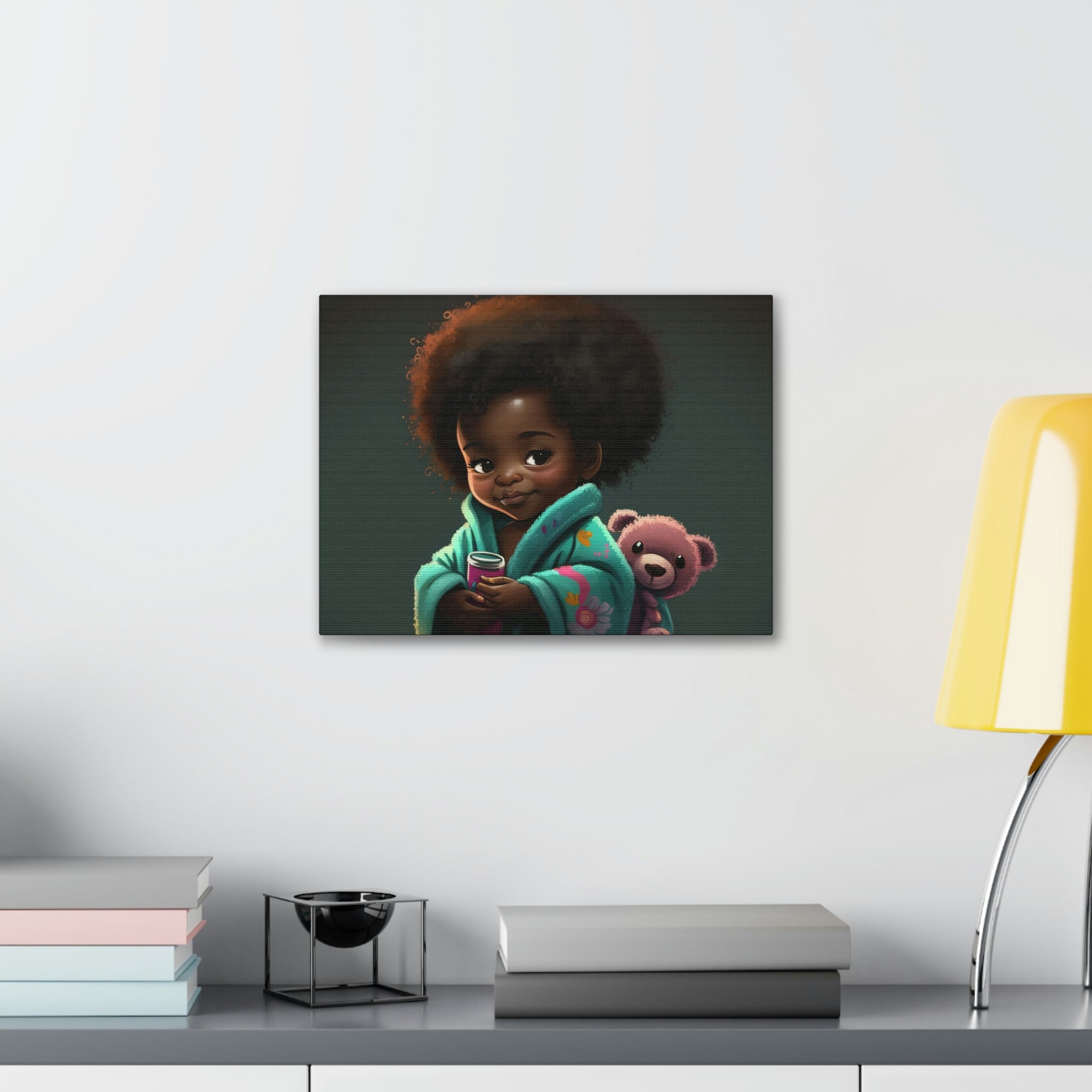 Cute Afro Girls Canvas, Canvas for Home Decor, Wall Decoration, Girl Canvas